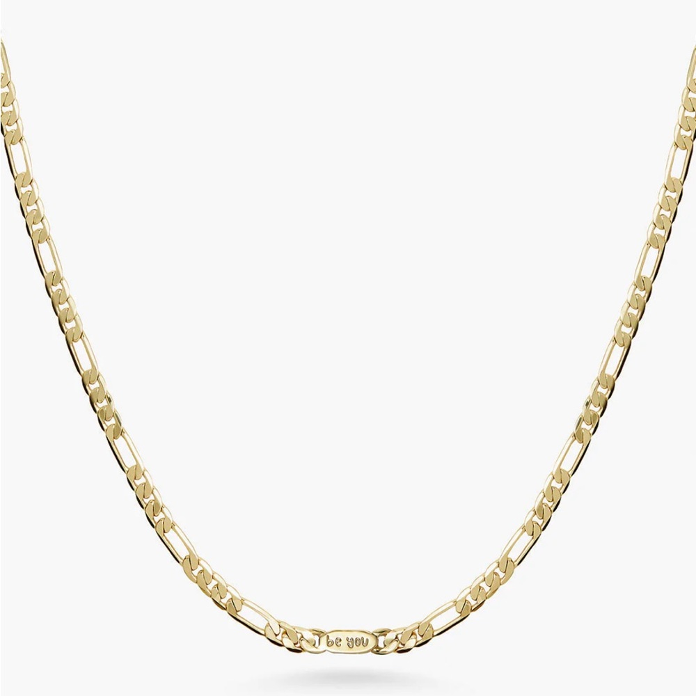 Ana Luisa Gold Link Curb Chain Adjustable Necklace w/pouch